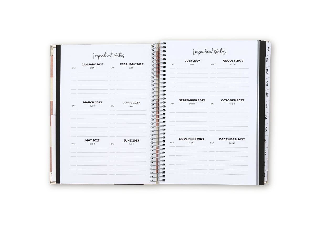 2027 Metal Flake Weekly Planner