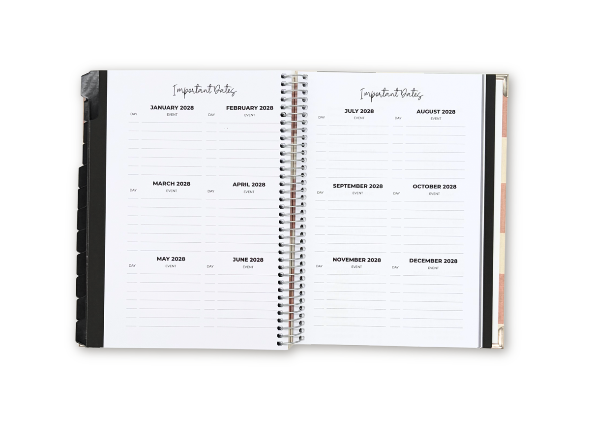 2027 Metal Flake Weekly Planner
