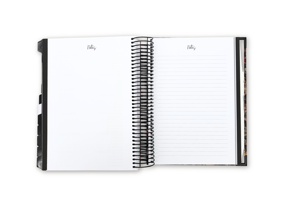 2027 Black Leather Look Daily Planner Premium Bundle