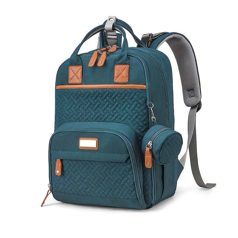 Large Diaper Bag Backpack with Stroller Straps & Pacifier Case - Travel Tote, Multiple Compartments, Ergonomic Padded Straps, Soft Shell Polyester, Mixed Colors
