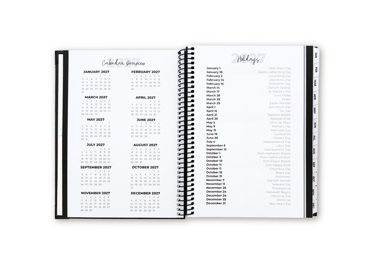 2027 Velvet Floral Weekly Planner