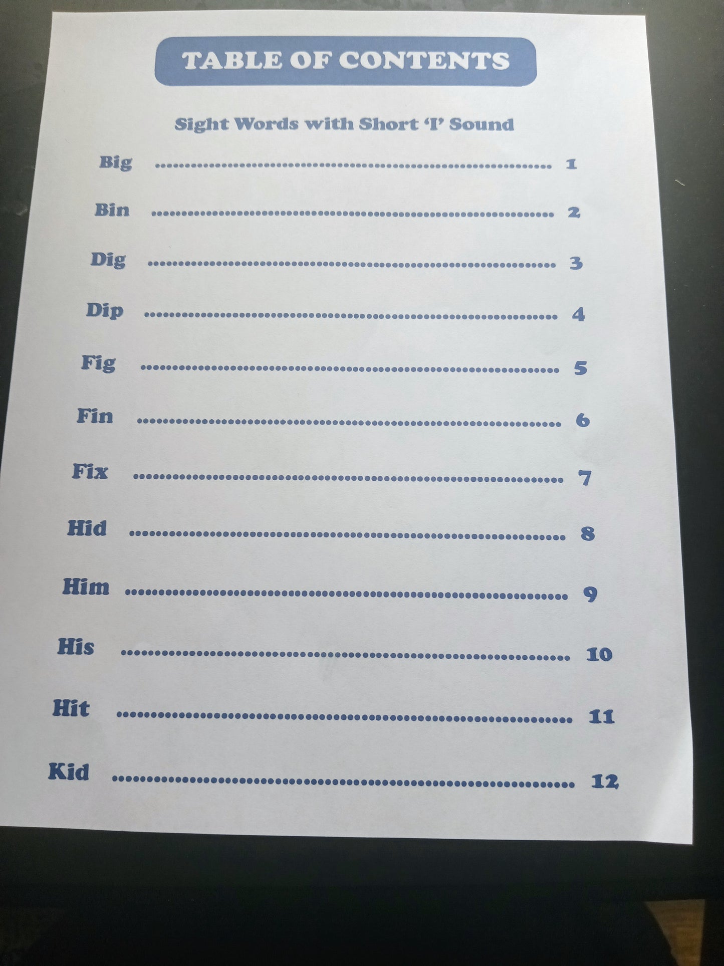 Paperback - Look Mommy, I Can Read This Word! - Vol. 3 Sight Words for (K-2nd Grade) & ESL - Short "I" Sound