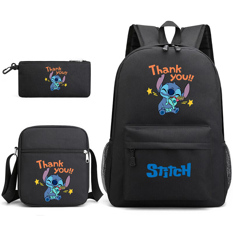 Star Stitch Pattern Iron Chain Ribbon Backpacks