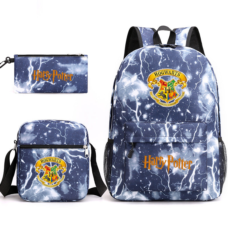 Harry Potter College Badge Pencil Three-piece Backpacks