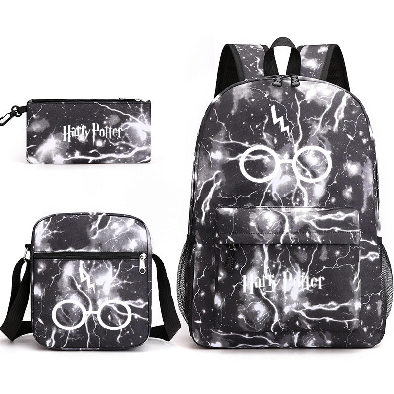 Harry Potter College Badge Pencil Three-piece Backpacks