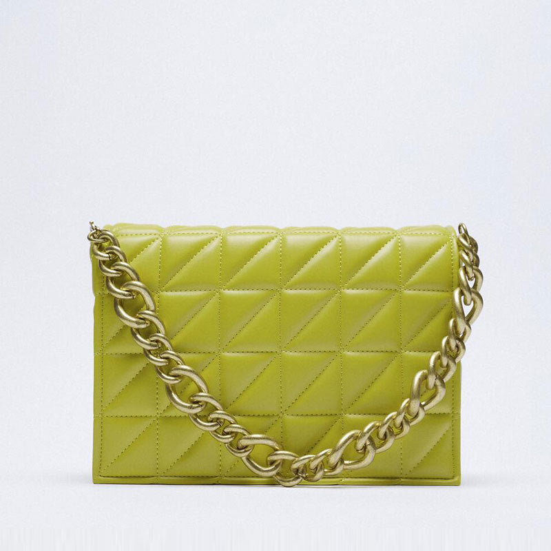 Women's Summer Fashion Trendy Thick Chain Quilted Shoulder Bags