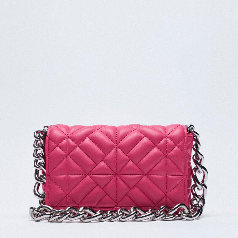 Women's Summer Fashion Trendy Thick Chain Quilted Shoulder Bags