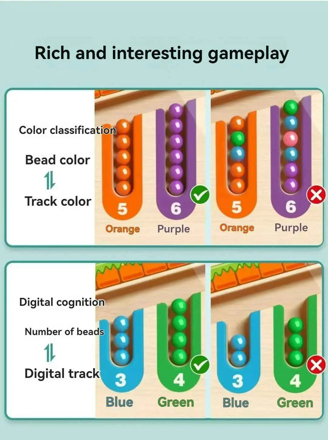 Children's Magnetic Maze Walking Ball Baby Concentration Training, Writing Logic Thinking 3 year Old Early Education Puzzle To