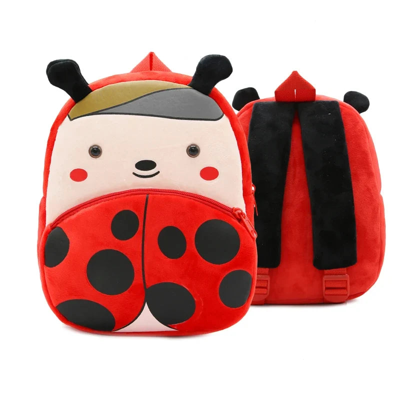 Cute Cartoon Animal School Bags – Plush Backpack for Kindergarten Kids, Boys & Girls