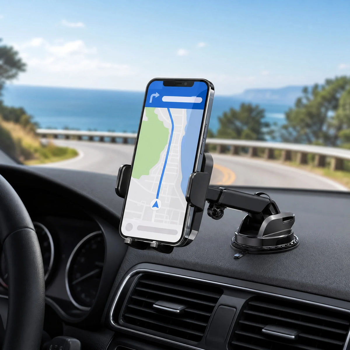 Car Phone Holder – Nano Flexible Silicone, 360° Rotation, Doesn't Block Screen, Compatible with BlackBerry.