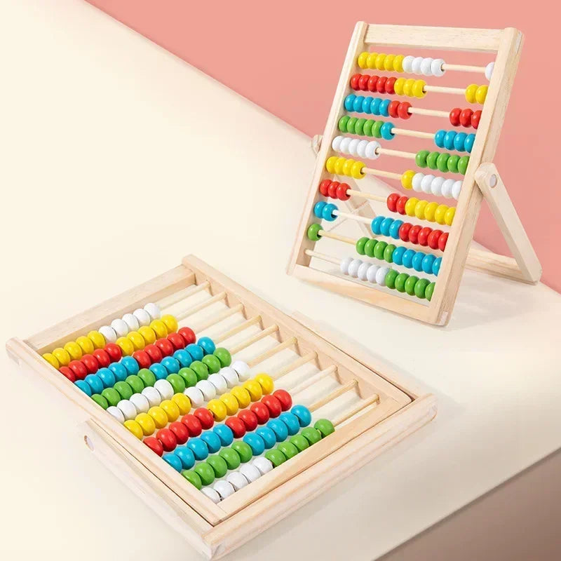 Classic Wooden 100-Bead Montessori Abacus Counting Toy - Preschool Math Learning & Toddler Educational Gift