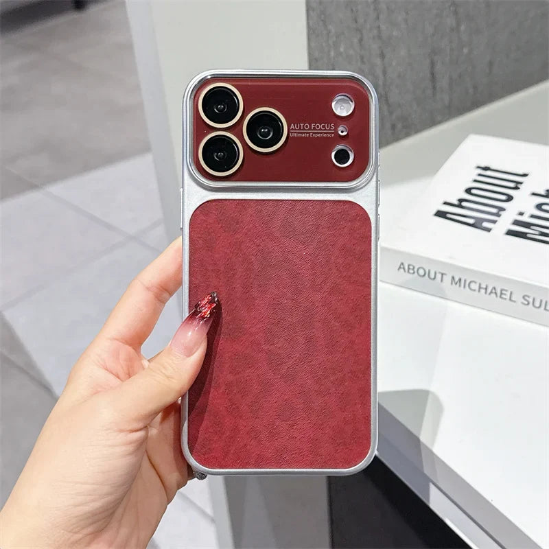 Luxury Matte Leopard design PU Leather Phone Case For iPhone 18 Pro Max Shockproof Cover