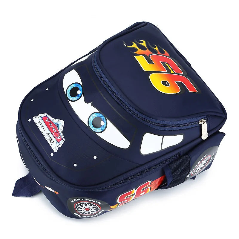 Cartoon Car Children's Backpack – Safety Kindergarten Bag for Boys, Primary School Backpack for 3-6 Years Old