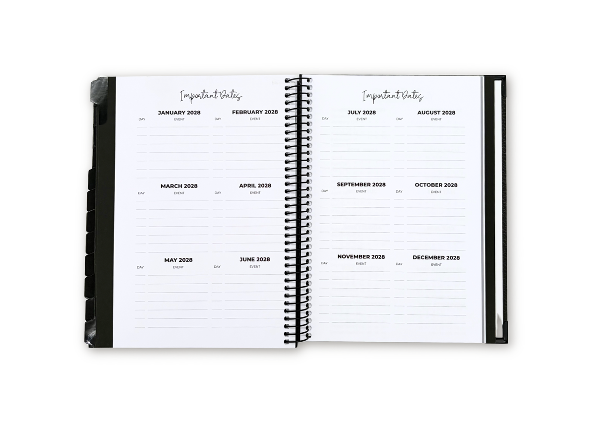 2027 Velvet Floral Weekly Planner Premium Bundle