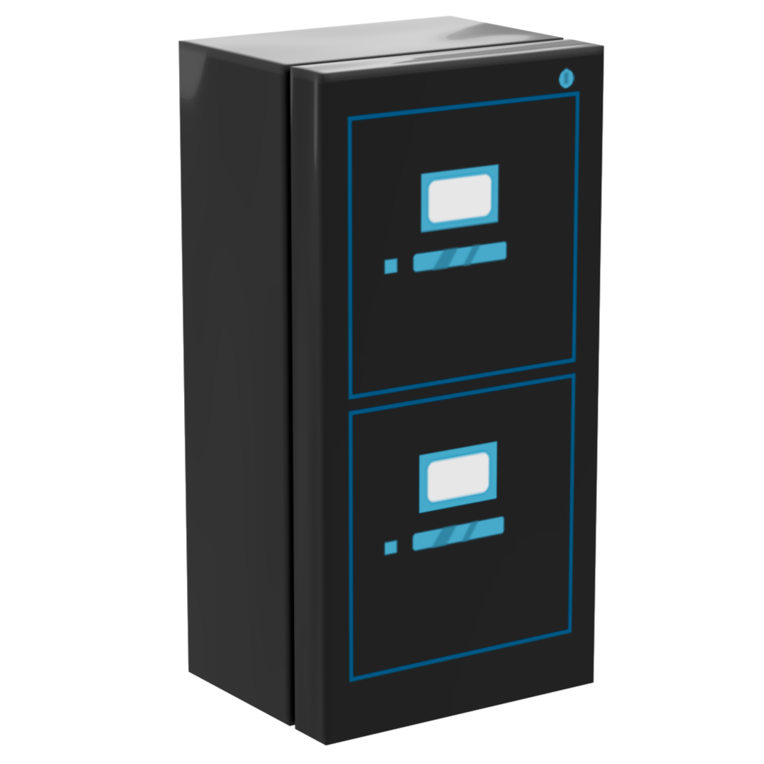 Filing Cabinet for Minifigs made using LEGO parts - B3 Customs