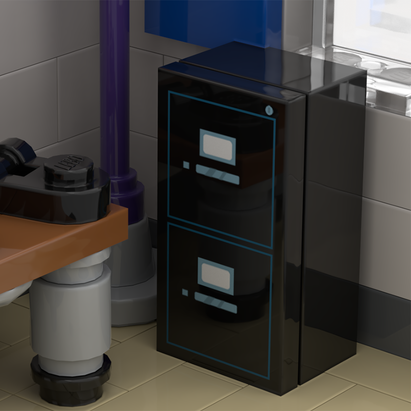 Filing Cabinet for Minifigs made using LEGO parts - B3 Customs