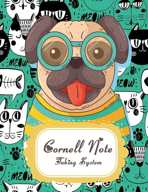 Cornell Note Taking System: Cute dog, Note Taking Notebook, For Students, Writers, school supplies list, Notebook 8.5 x 11- 120 Pages - Paperback