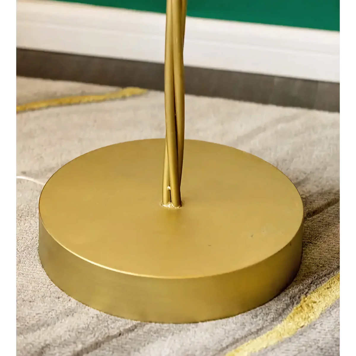 Gold Palm Tree Floor Lamp with Sculptural Fronds | Art Deco Light for Living Room