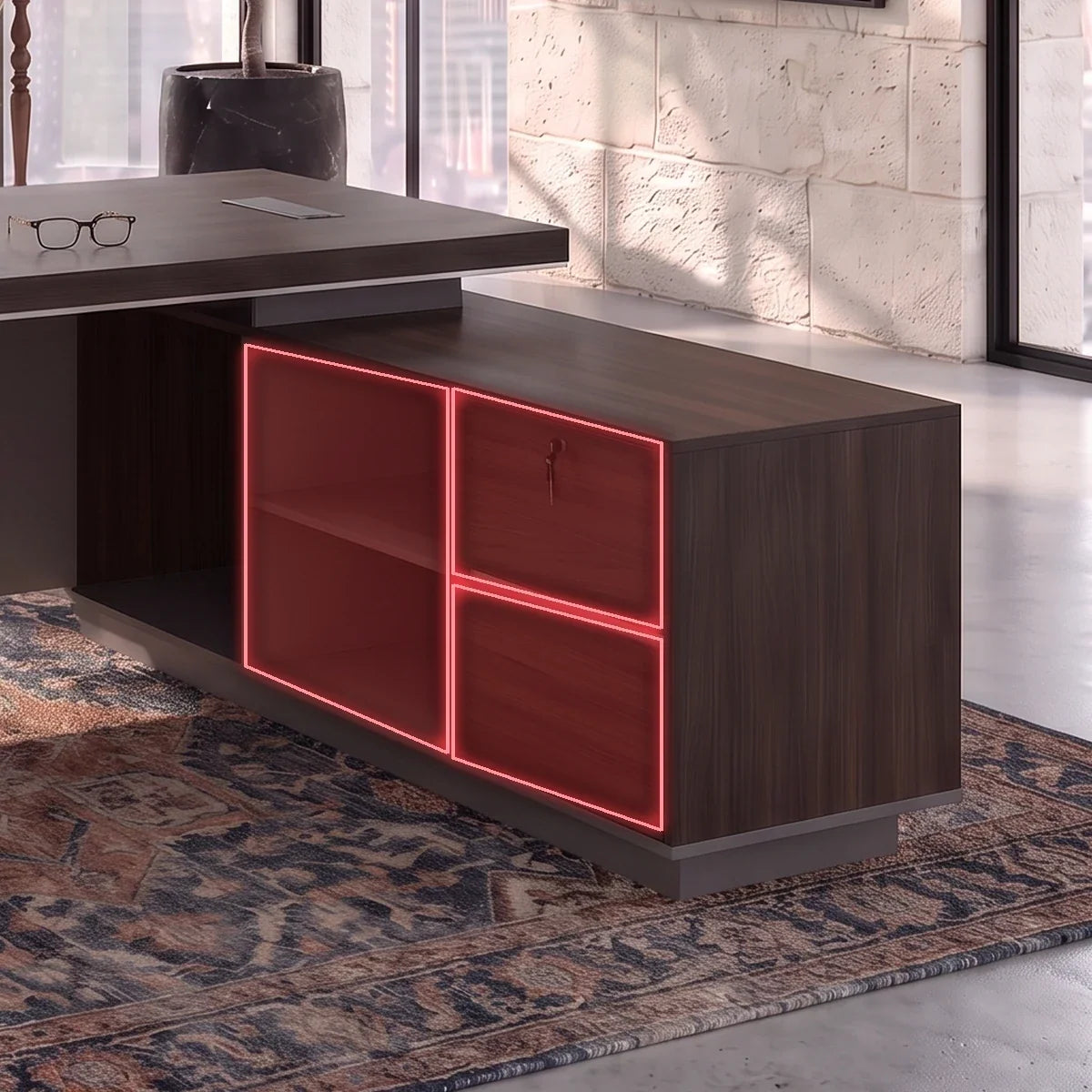 Leeds · Modern Executive L-Shaped Desk