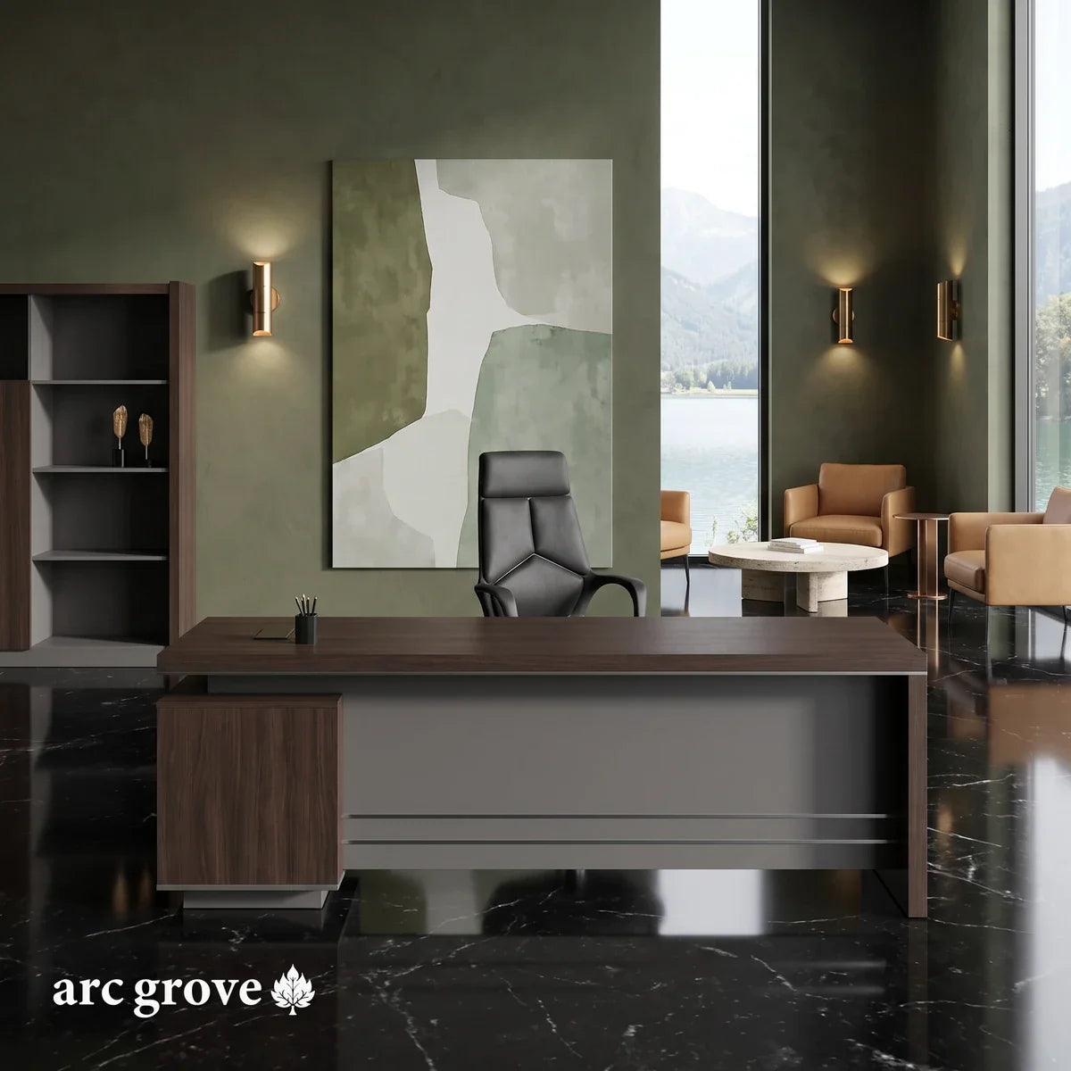 Leeds · Modern Executive L-Shaped Desk