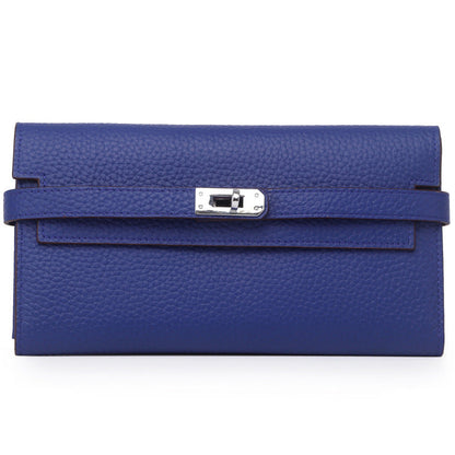Women's Fashion Classic Lychee Pattern Cowhide Clutch Ladies Wallets