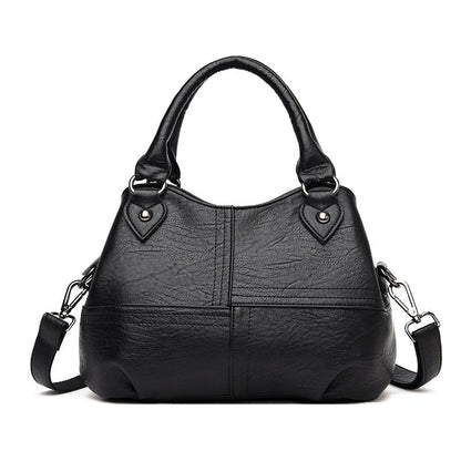Women's Retro Soft Leather Korean Simple Fashion Shoulder Bags