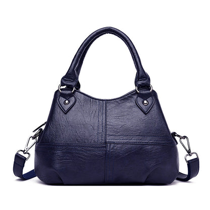 Women's Retro Soft Leather Korean Simple Fashion Shoulder Bags