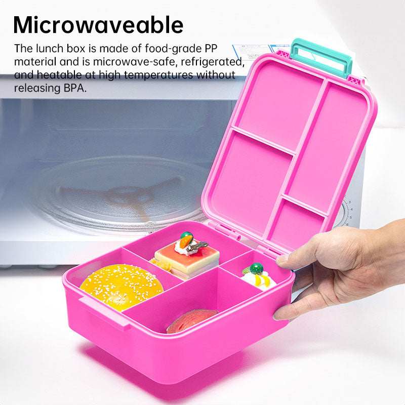 Kids' bento lunch bag: 1700ml containers with toppers, thermos, for school.