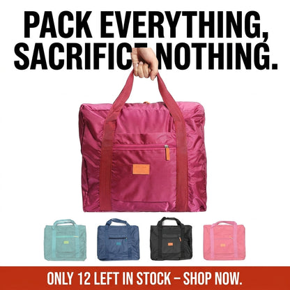 Large Capacity Printed Travel Tote Bag (Foldable)