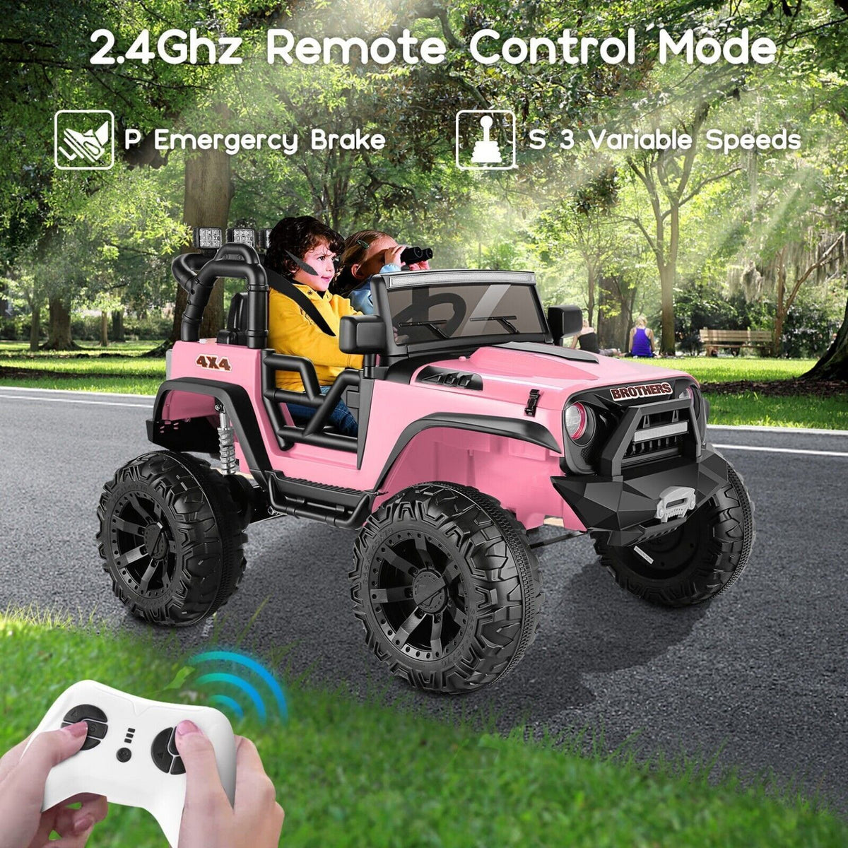 2-Seater 24V Electric Ride-On Truck for Kids with Bluetooth and 2x200W Motors - 87 Exciting Features!