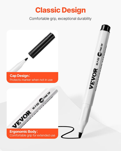 Black Dry Erase Markers, 36 Pack Low-Odor Whiteboard Markers, Fine Point Whiteboard Markers, Easily Clean Dry Erase Markers Bulk for School Office Home