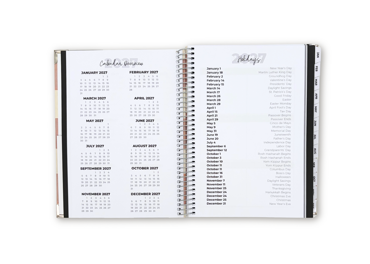 2027 Checkered Weekly Planner Basic Bundle