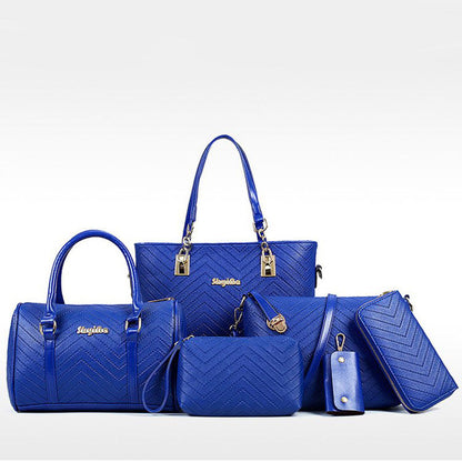 Women's Beautiful Fashion Embossed Set Mother Shoulder Bags