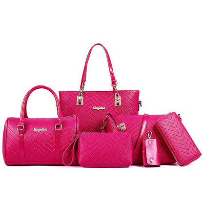 Women's Beautiful Fashion Embossed Set Mother Shoulder Bags