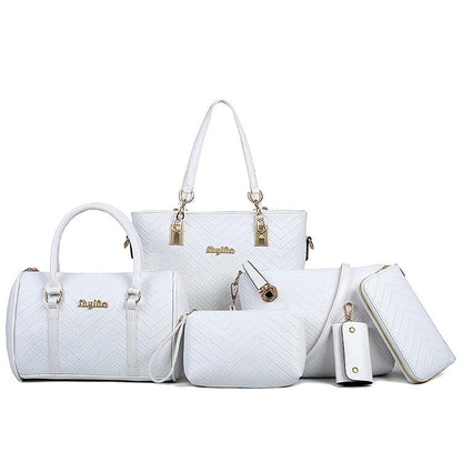 Women's Beautiful Fashion Embossed Set Mother Shoulder Bags