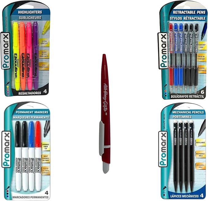 College Ruled Back to School Essential Supply Kit Bundle for Middle, High School and College: Binder, Mechanical Pencils, Sharpies, Pens, Highlighters, Folders, Note Books and More 55+ items