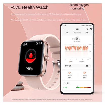 Smart Watch with Heart Rate, Blood Pressure, Body Temperature Monitoring, Sleep Tracking, Step Counter,