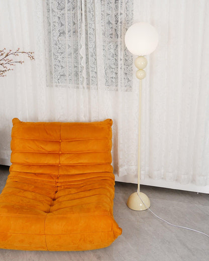 Modern Floor Lamp Metal Glass Standing Light for Living Room
