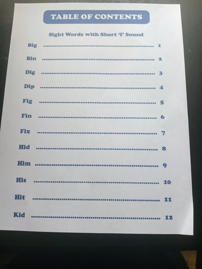 Hardcover - Look Mommy, I Can Read This Word! - Vol. 3  Sight Words for (K-2nd Grade) & ESL - Short "I" Sound