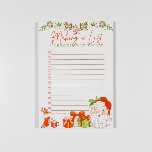 Making a List Christmas Notepad