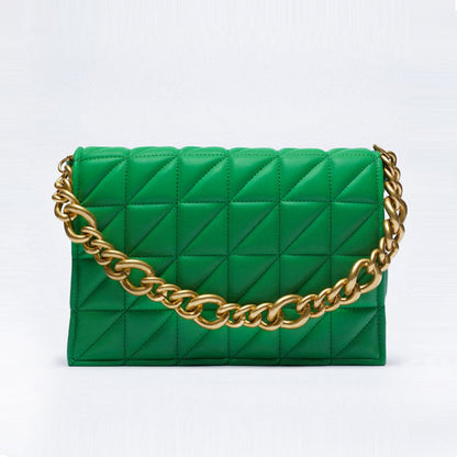 Women's Summer Fashion Trendy Thick Chain Quilted Shoulder Bags