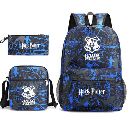 Harry Potter College Badge Pencil Three-piece Backpacks