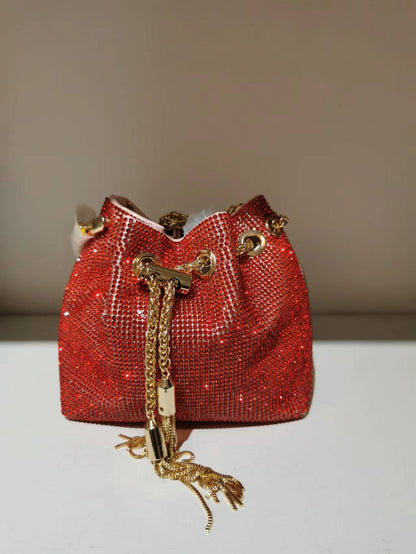 Women's Campus College Popular Tassel Rhinestone Full Shoulder Bags