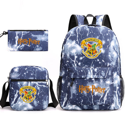 Harry Potter College Badge Pencil Three-piece Backpacks