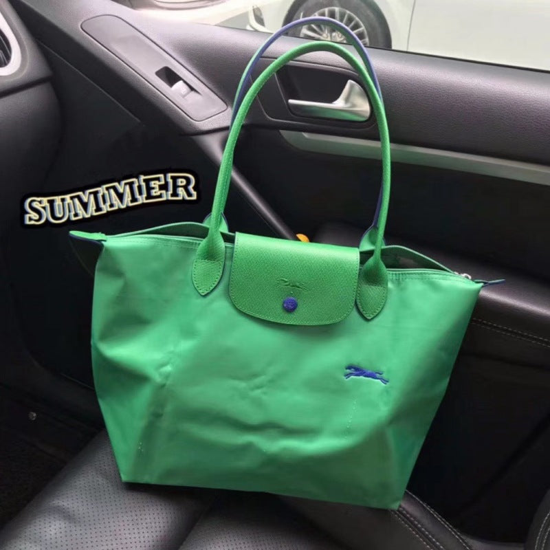 Women's French Embroidery Dumpling Folding Large Capacity Dragon Handbags
