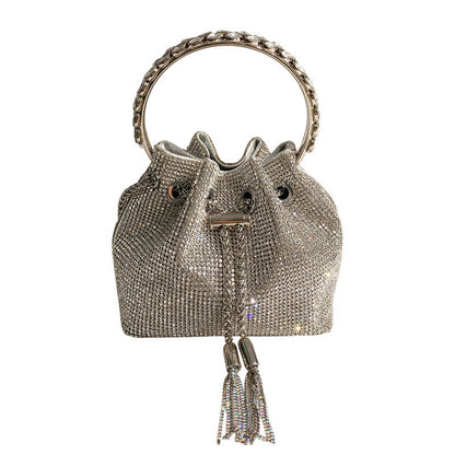 Women's Campus College Popular Tassel Rhinestone Full Shoulder Bags