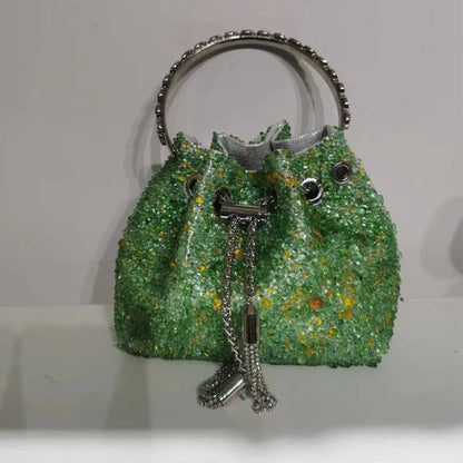 Women's Heron Live Streaming On Tassel Rhinestone Shoulder Bags