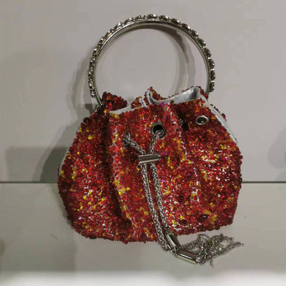 Women's Heron Live Streaming On Tassel Rhinestone Shoulder Bags