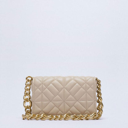 Women's Summer Fashion Trendy Thick Chain Quilted Shoulder Bags