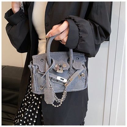 Retro Distressed Spoof Pin Rag Beggar Bags